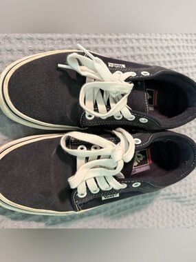 Vans Black Canvas Low-Top Sneakers with White Eyelets